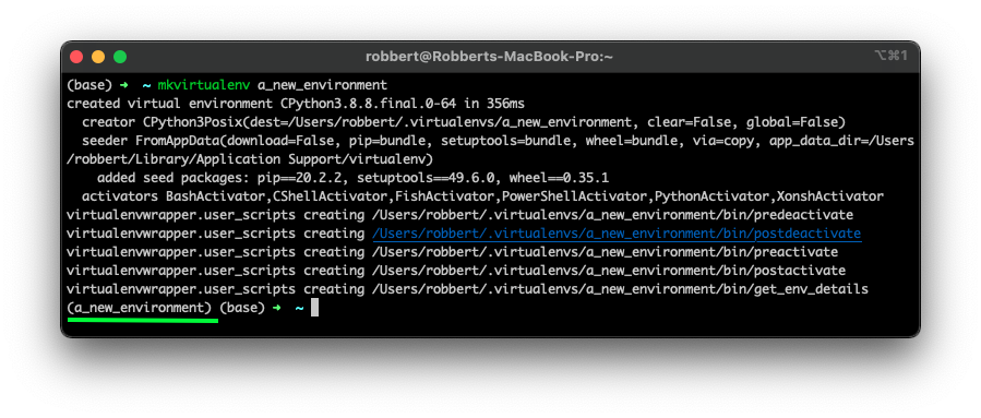 Create a new virtual environment