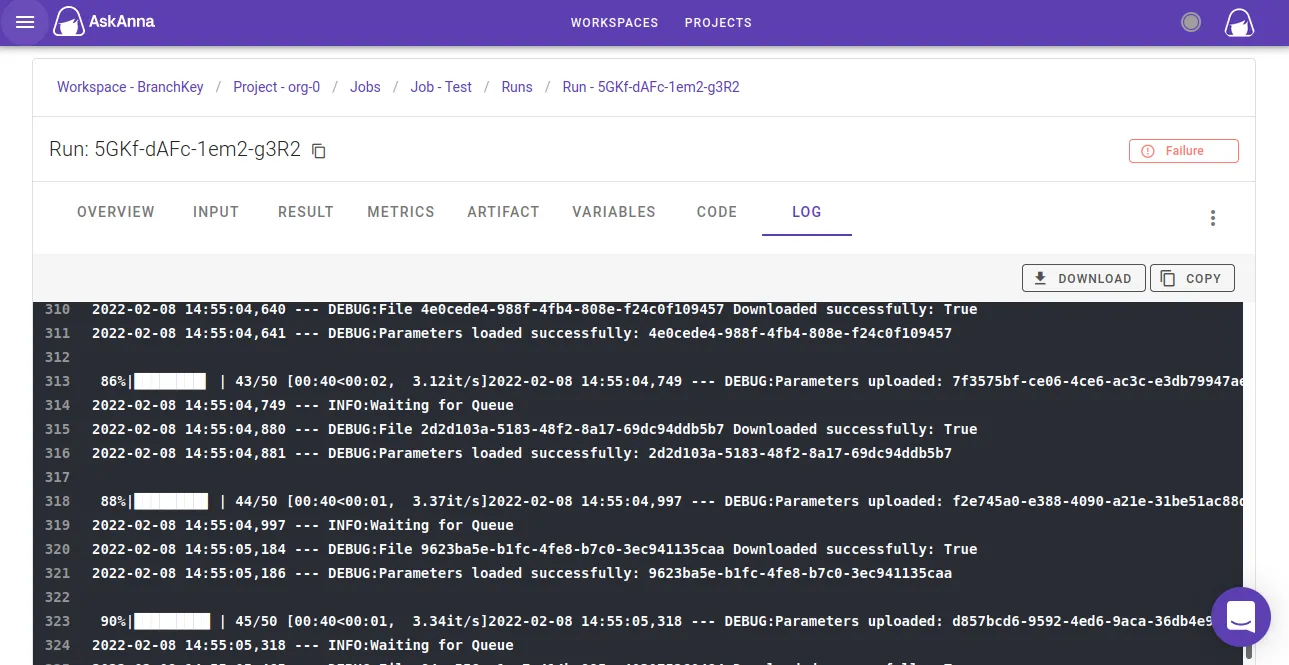 AskAnna Debugging Log